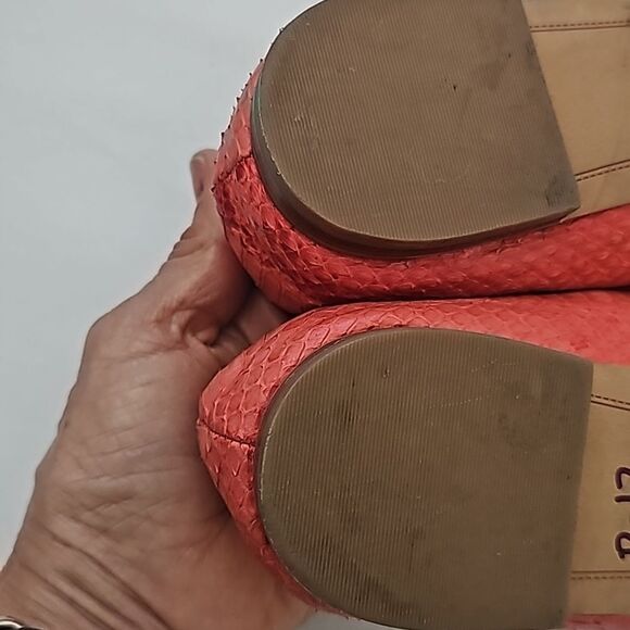 Pink Snakeskin Loafers Size 8 - Picture 5 of 6